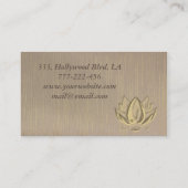 Lotus Vintages elegantes Kunstdeco-Monogramm Visitenkarte (Rückseite)