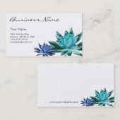 Lotus-Visitenkarte (blau) Visitenkarte (Vorne/Hinten)