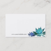 Lotus-Visitenkarte (blau) Visitenkarte (Rückseite)