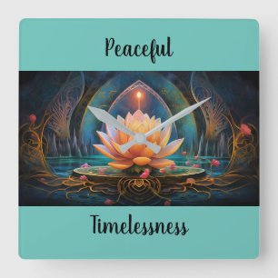 Lotus Wall Clock Quadratische Wanduhr