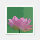Lotus Wasser Lippenrosa Blume Serviette (Vorderseite)