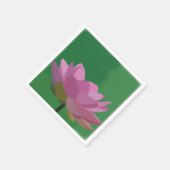 Lotus Wasser Lippenrosa Blume Serviette (Ecke)