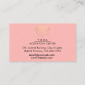 Lotus Wasserfarbe Yoga Lehrerin Holistische Gesund Visitenkarte (Rückseite)