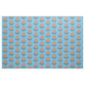 Lotus Wasserlilie Orange Blue Pattern Stoff (Fat Quarter (45,7 x 55,9 cm))