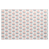 Lotus Wasserlilie Rosa blaues Muster Stoff (Fat Quarter (45,7 x 55,9 cm))