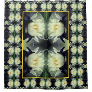 Lotus Water Lilie Blume Abstrakt Duschvorhang