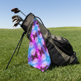 Lotus Water Lilie Blume Abstraktes Art Pattern Golfhandtuch