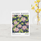 Lotus Water Lily Birth Blume Market Juli Geburtsta Karte (Gelbe Blume)