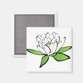 Lotus Water Lily Blume Bloom Blossom Magnet (Vorderseite/Rückseite)