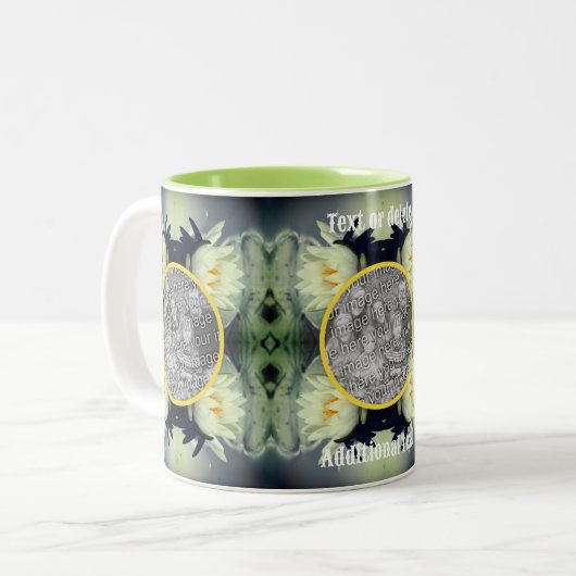 Lotus Water Lily Blume erstellen Sie Ihr eigenes F Zweifarbige Tasse (Vorderseite Links)