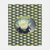Lotus Water Lily Blume Muster Fleecedecke (Vorderseite)