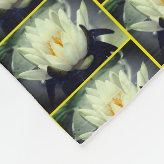 Lotus Water Lily Blume Muster Fleecedecke (Ecke)