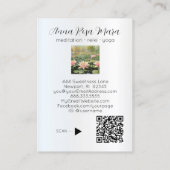 *~* Lotus Water Lily Nature Blume QR AP67 Art Visitenkarte (Rückseite)