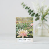 *~* Lotus Water Lily Nature Blume QR AP67 Art Visitenkarte (Stehend Vorderseite)