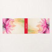 Lotus Watercolor Abstrakt Zen Design Yogamatte (Rückseite (Horizontal))