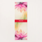 Lotus Watercolor Abstrakt Zen Design Yogamatte (Rückseite)