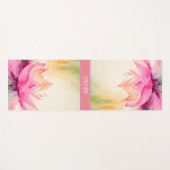 Lotus Watercolor Abstrakt Zen Design Yogamatte (Vorderseite (Horizontal))