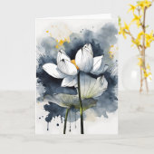 Lotus - Watercolor flowers Karte (Gelbe Blume)