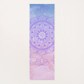 Lotus Watercolor Mandala Pastel Yogamatte (Rückseite)