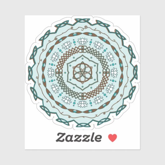 Lotus Weave Contour Sticker (Blatt)