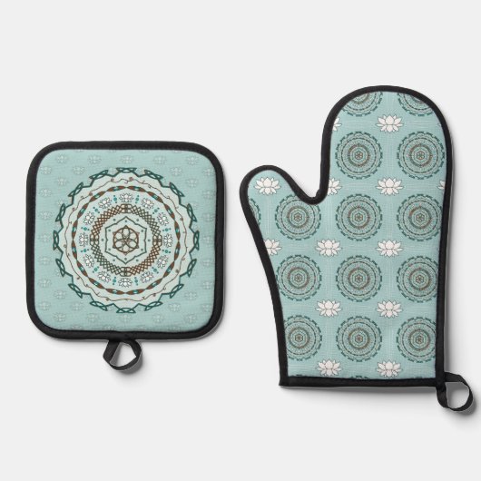 Lotus Weave Ofenhandschuh & Topflappen-Set (Vorderseite)