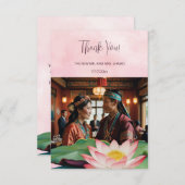 Lotus Wedding Dankeskarte (Vorne/Hinten)