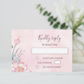Lotus Wedding RSVP Karte (Stehend Vorderseite)