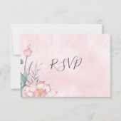 Lotus Wedding RSVP Karte (Rückseite)