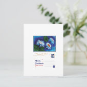 Lotus-Weihnachtskarte – Friedliche Feiertagsgrüße Postkarte (Stehend Vorderseite)
