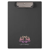 Lotus Wellness-Center Therapist Yoga Klemmbrett (Vorderseite)