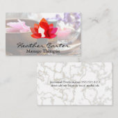 Lotus Woman Icon | Goldmarmor | Wellness-Center Öl Visitenkarte (Vorne/Hinten)