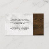 Lotus Woman | Marmor | Holzkörntrim Visitenkarte (Rückseite)