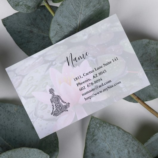 Lotus Yoga Business Card Visitenkarte