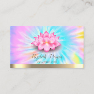 Lotus-Yoga-Lehrer Tie-Dye Visitenkarte