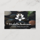 Lotus Yoga Logo | Steine im Teich Visitenkarte (Vorderseite)