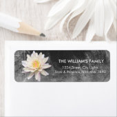 Lotus Yoga Mediation Floral Black Return Labels (Insitu)