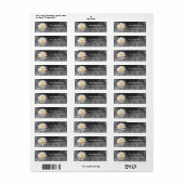 Lotus Yoga Mediation Floral Black Return Labels (Vorne)