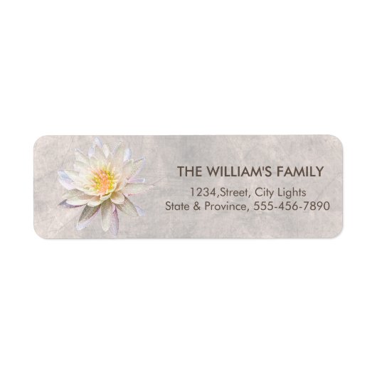 Lotus Yoga Mediation Floral Return Labels (Vorne)