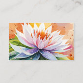 Lotus Yoga Meditation Instructor Business Card Terminkarte (Rückseite)