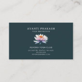 Lotus Yoga Meditation Instructor Business Card Terminkarte (Vorderseite)