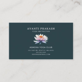Lotus Yoga Meditation Instructor Business Card Terminkarte