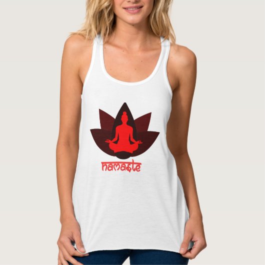 Lotus Yoga Namaste Tank Top (Vorderseite)