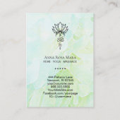 *~* Lotus Yoga Nirvana Heilige Geometrie Visitenkarte (Rückseite)