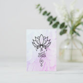 *~* Lotus Yoga Nirvana Sacred Geometry Peony Visitenkarte (Stehend Vorderseite)