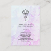 *~* Lotus Yoga Nirvana Sacred Geometry Peony Visitenkarte (Rückseite)