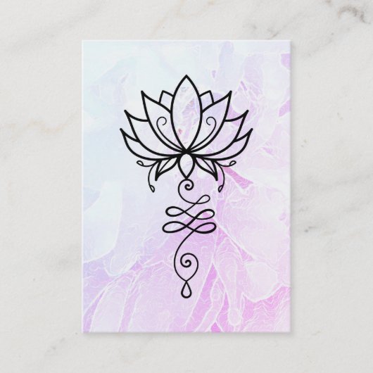 *~* Lotus Yoga Nirvana Sacred Geometry Peony Visitenkarte (Vorderseite)