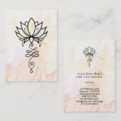 *~* Lotus Yoga Peony Nirvana Sacred Geometry Visitenkarte (Vorne/Hinten)