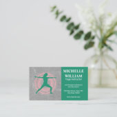 Lotus | Yoga-Pose | Instructor Business Card Visitenkarte (Stehend Vorderseite)