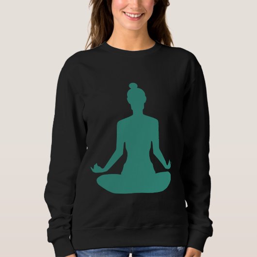 Lotus Yoga Position Vector Sweatshirt (Vorderseite)