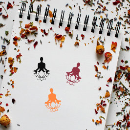 Lotus Yoga Sign Gummistempel